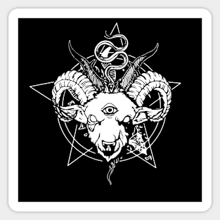 Baphomet Pentagramm Mind's Eye Goat Occult Sticker